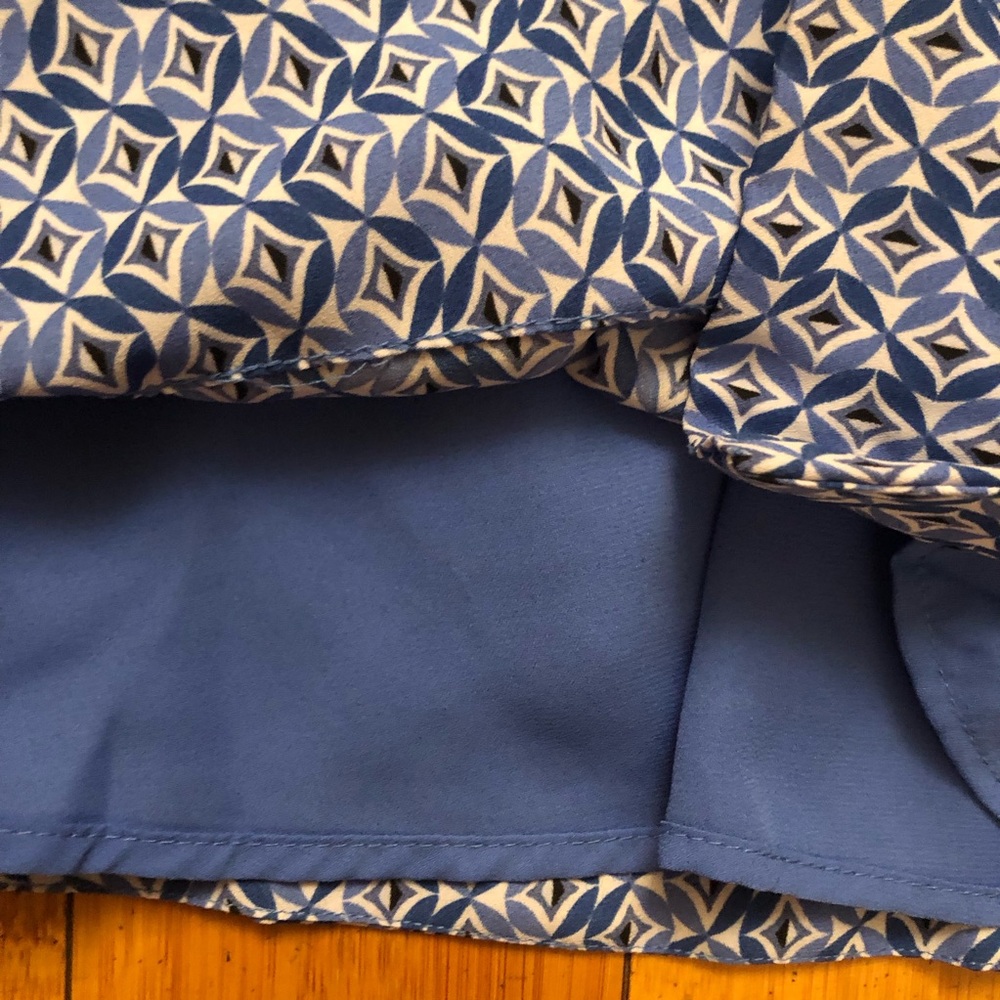 CeCe Geometric Diamond Button Down Collared Flowy… - image 11